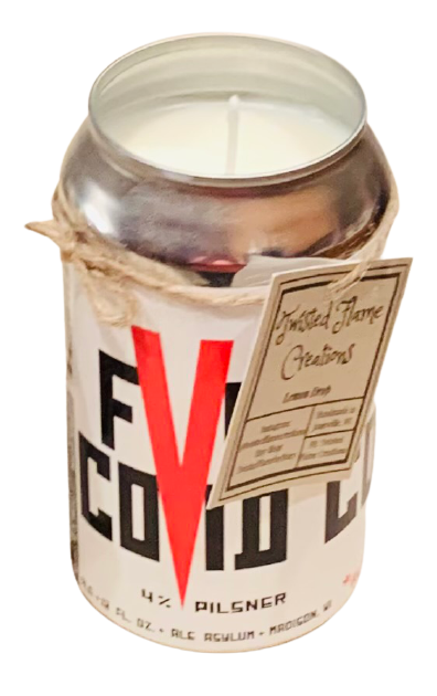 F Covid Candle